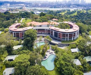 Aerial view of Capella Singapore