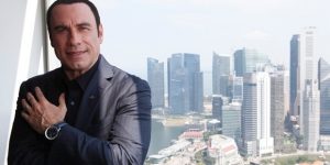 John Travolta unveils Breitling Navitimer Blue Sky
