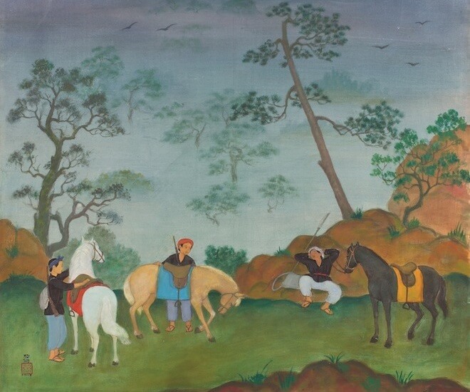 Mai Trung Thu, ‘Hunters’, 1978. Image courtesy Christie’s Images Ltd., 2017