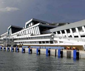 Marina Bay Cruise Center stands
