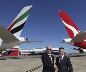 Qantas CEO Alan Joyce Emirates President Tim Clark