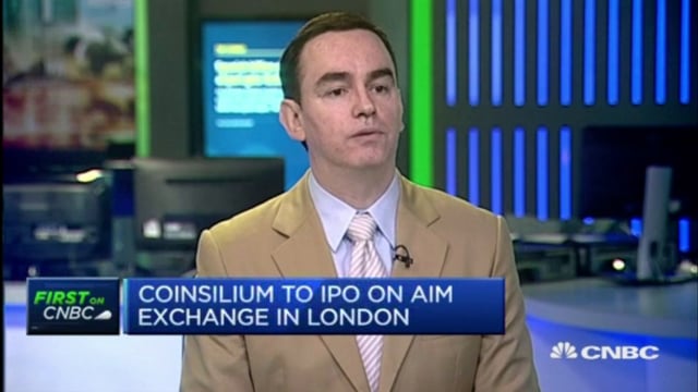 Eddy Travia, CEO of Coinsilium and pioneer investor in Blockchain technologies being interview on CNBC